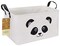 HUNRUNG Rectangle Storage Basket Cute Canvas Organizer Bin for Pet/Children Toys, Books, Clothes Perfect for Rooms/Playroom/Shelves (Panada)